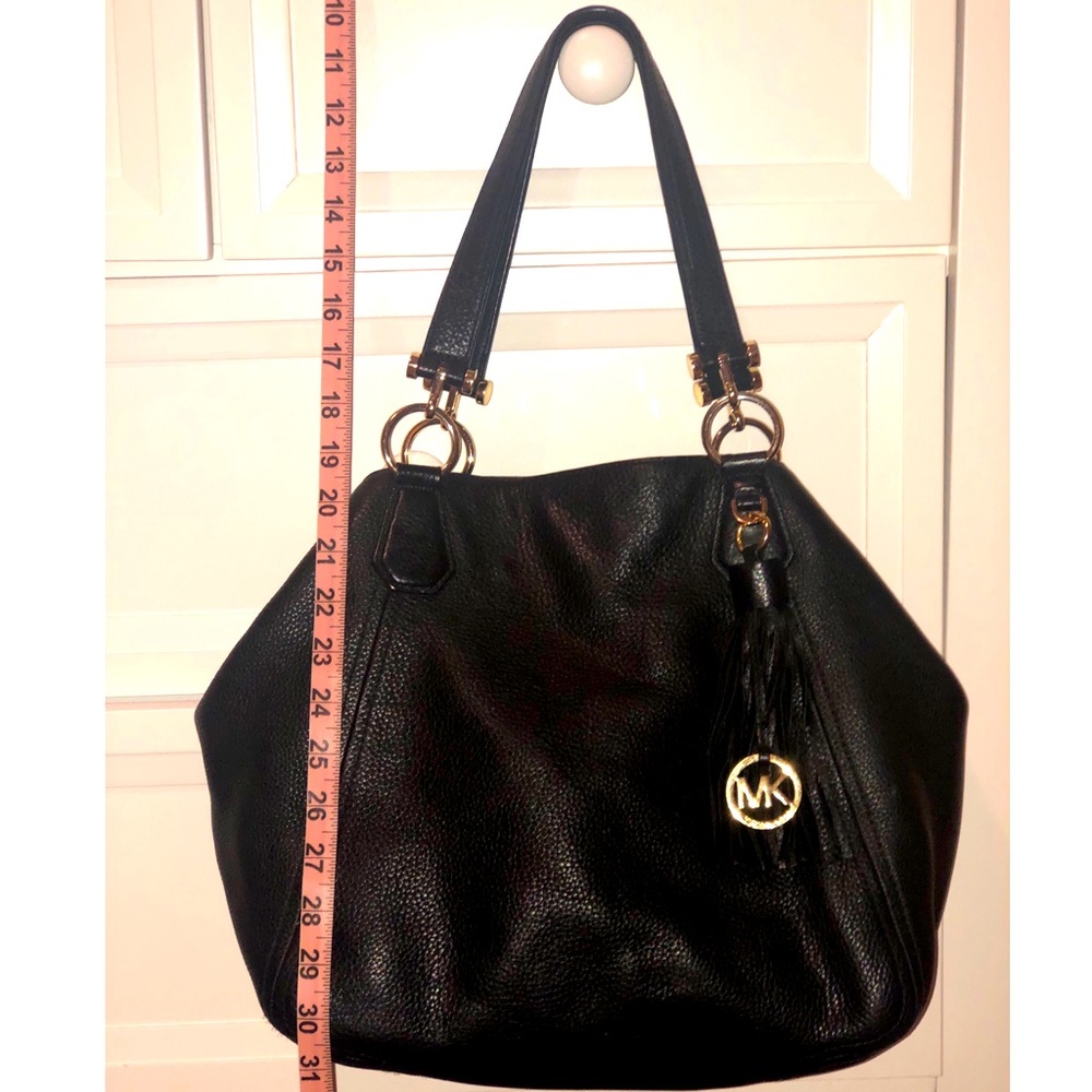 SOLD Michael Kors black leather shoulder bag
